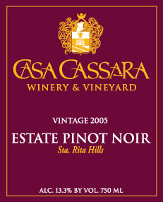 Casa Cassara Pinot Noir label image