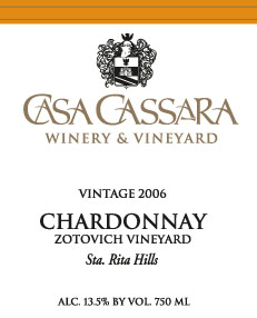 Casa Cassara Chardonnay label image