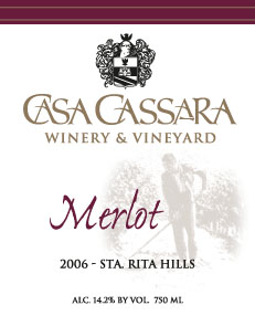 Casa Cassara Merlot label image